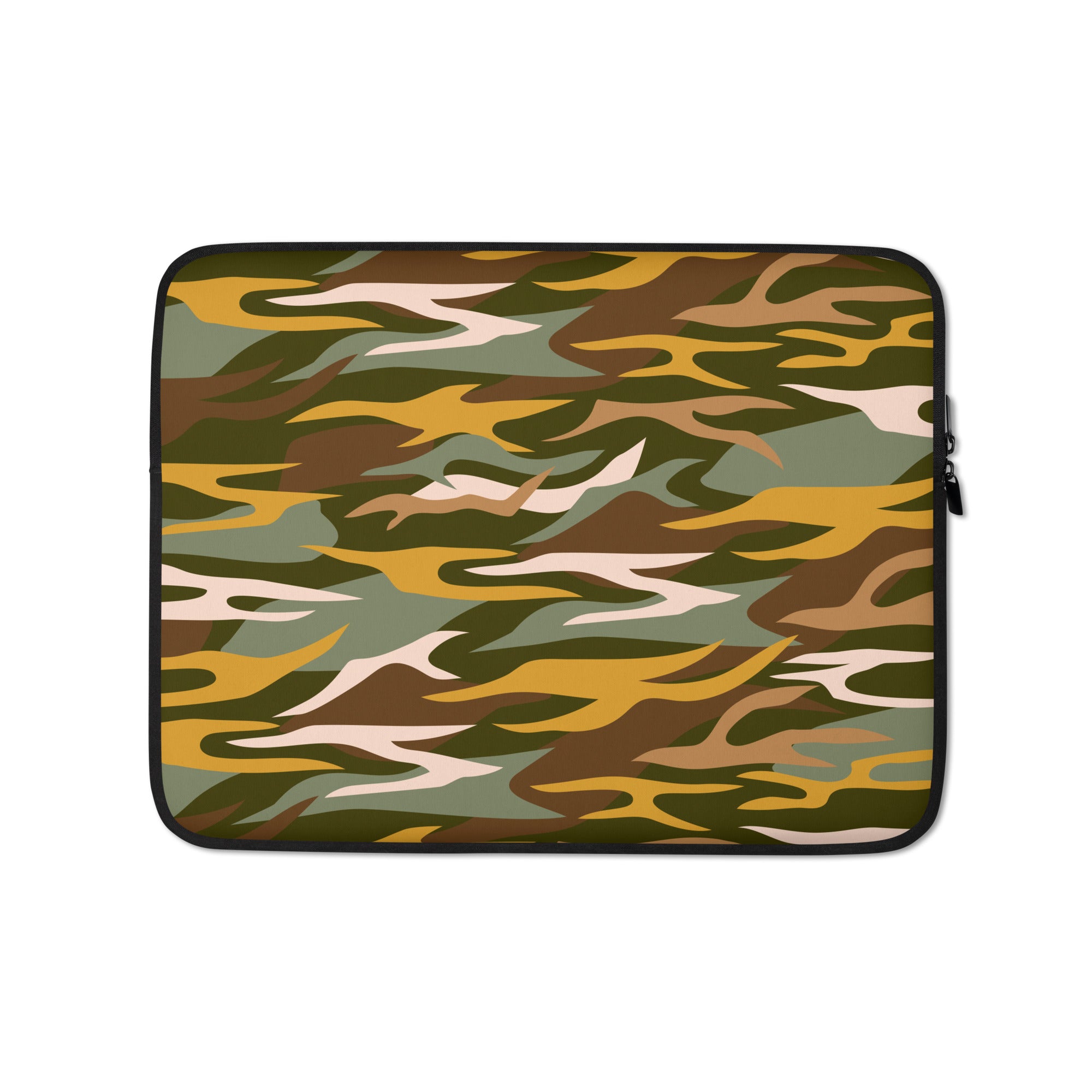 Camouflage Brown & Green Laptop Sleeve - 13 Inch