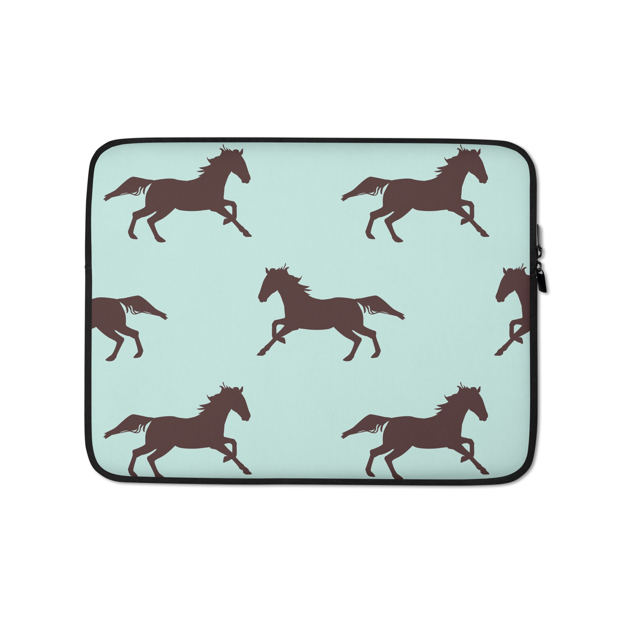 Galloping Horse Pastel Mint Laptop Sleeve - 13 Inch