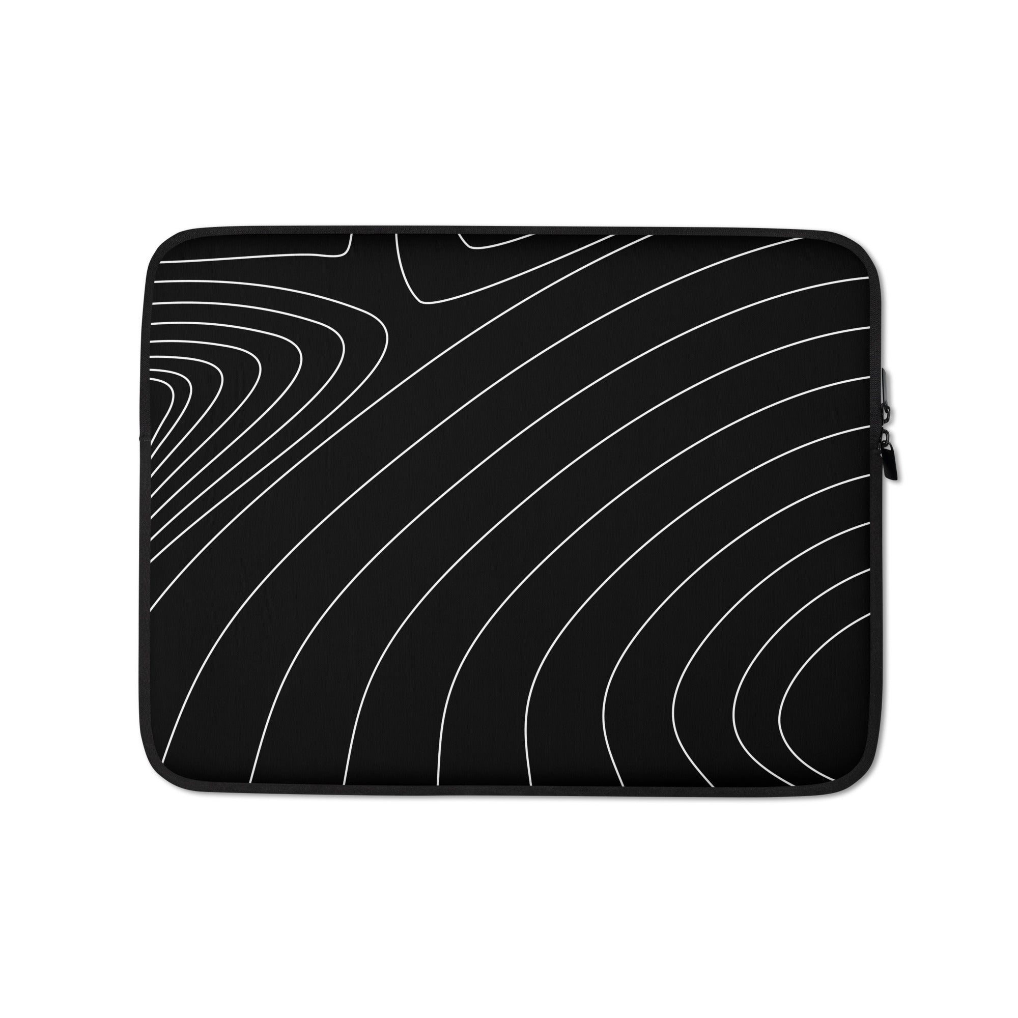 Black & White Waves Laptop Sleeve - 13 Inch