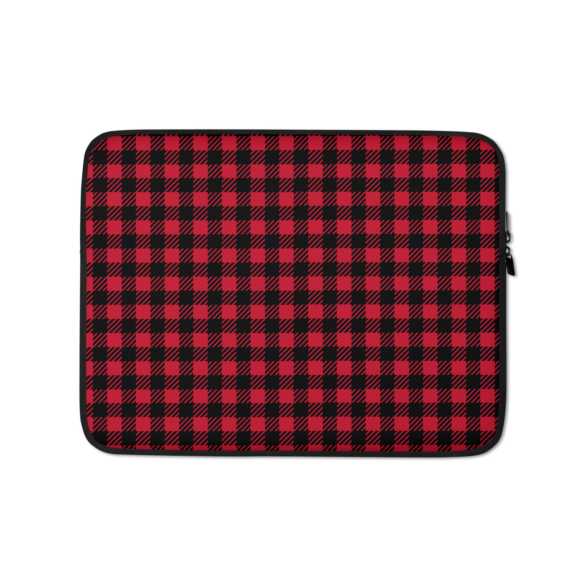 Red & Black Lumberjack Laptop Sleeve - 13 Inch