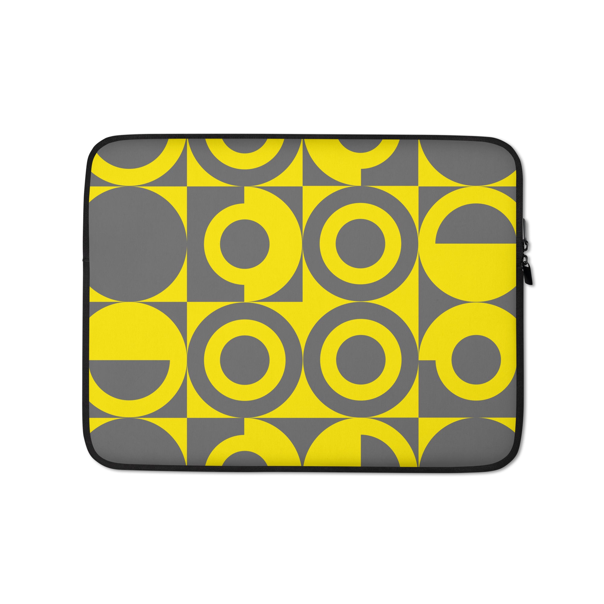 Yellow & Grey Circles Laptop Sleeve - 13 Inch