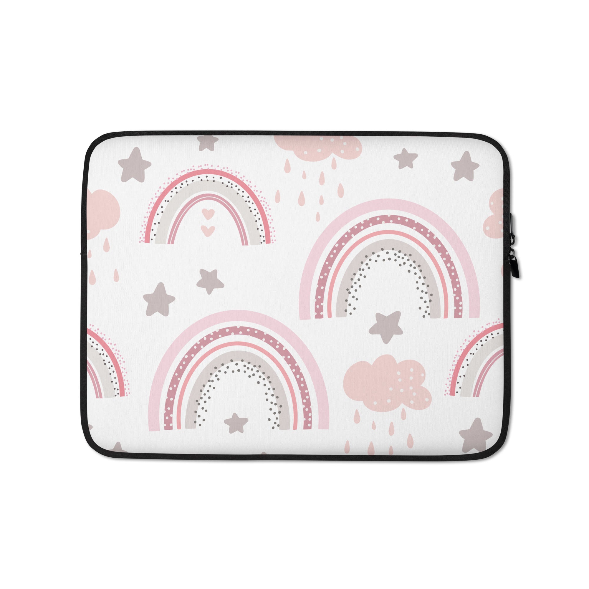 Pink & White Rainbow Laptop Sleeve - 13 Inch