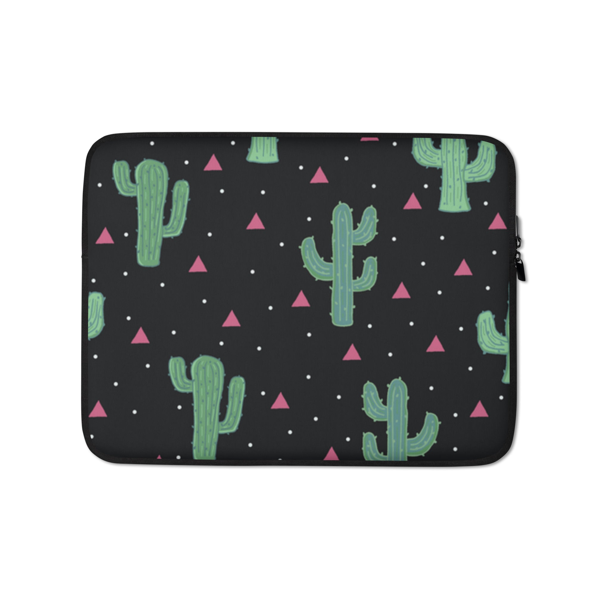 Cactus Black & Green Laptop Sleeve - 13 Inch