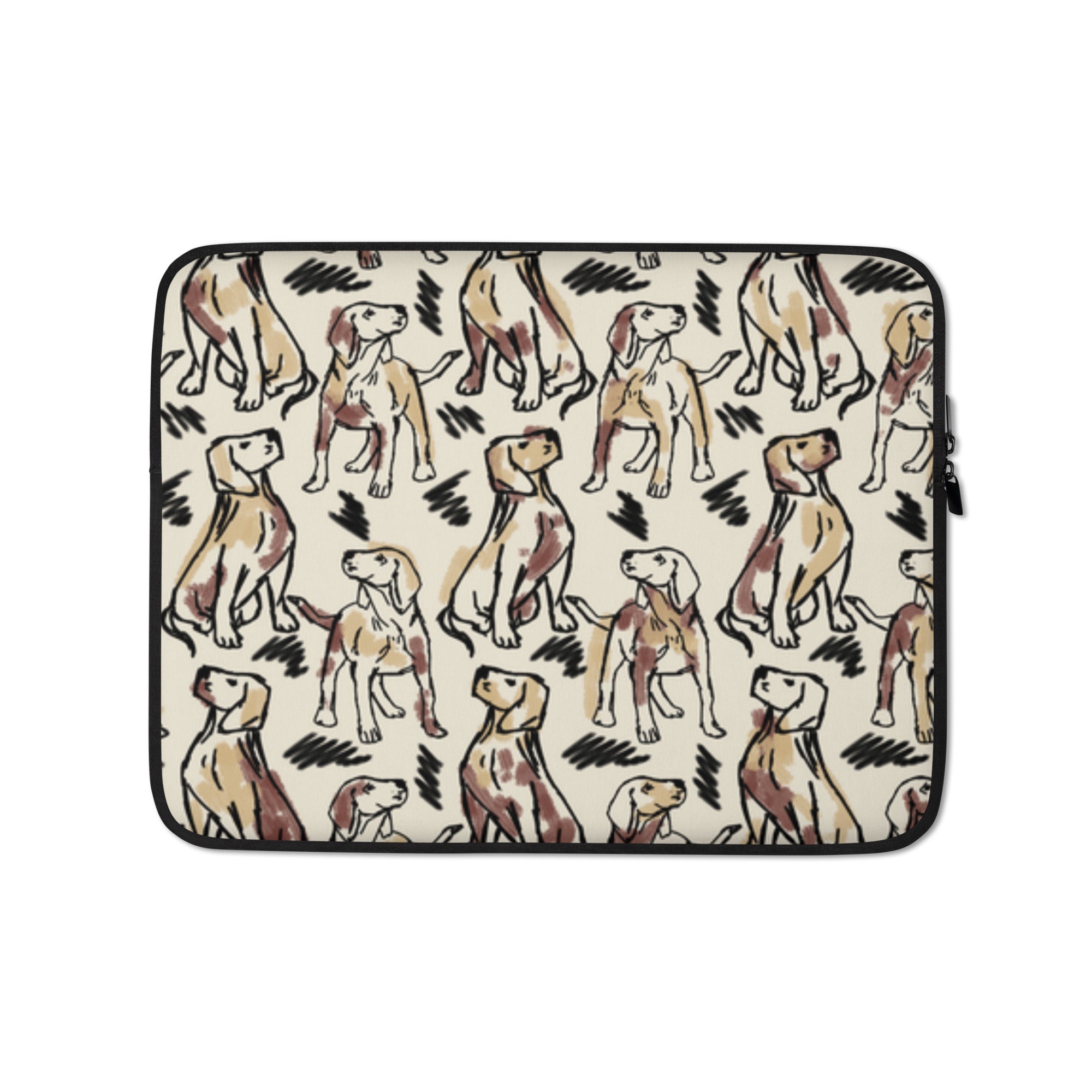 Hound Dog Pattern Laptop Sleeve - 13 Inch