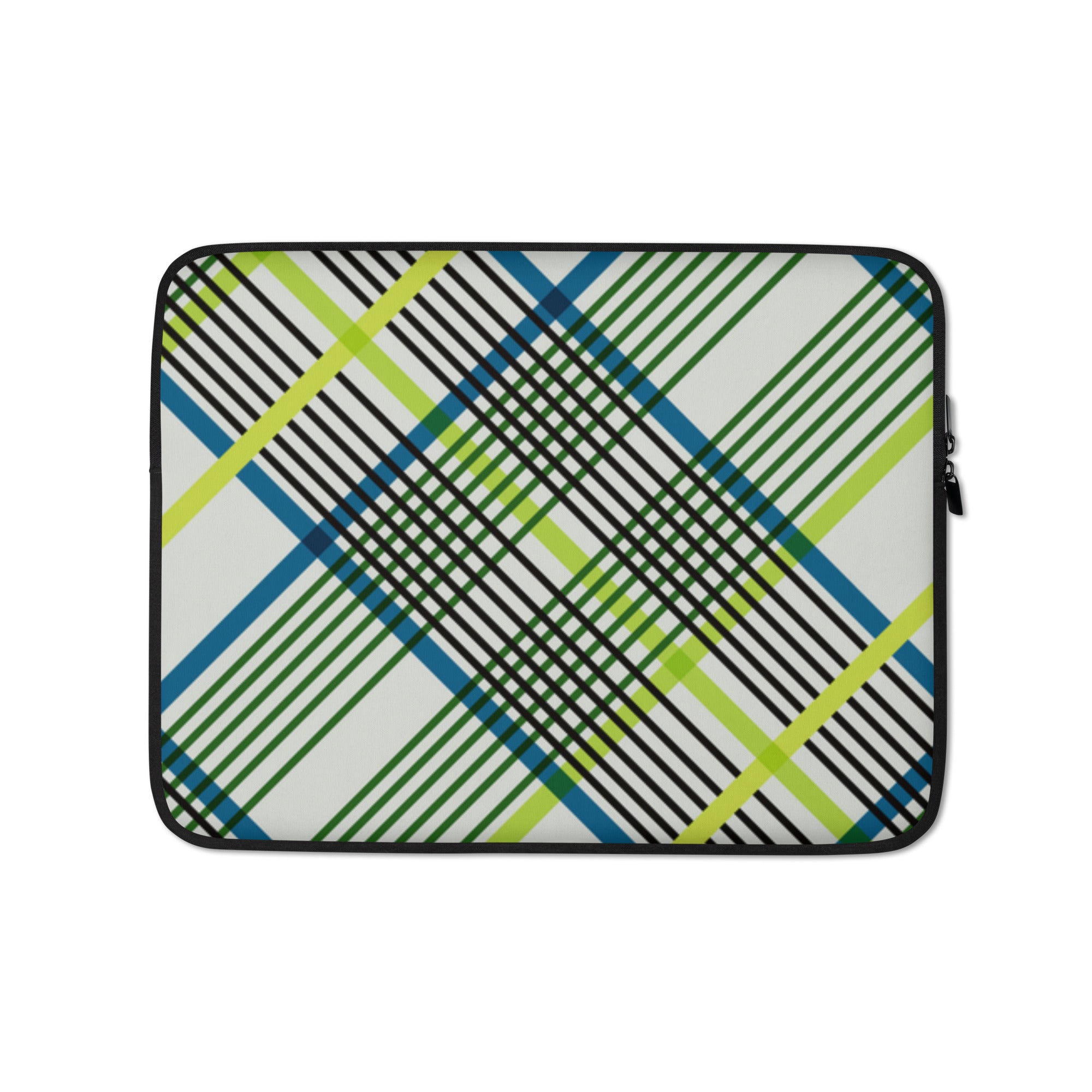 Green & Blue Tartan Laptop Sleeve - 13 Inch