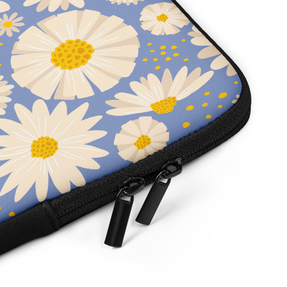 Daisy Floral Laptop Sleeve - 15 Inch