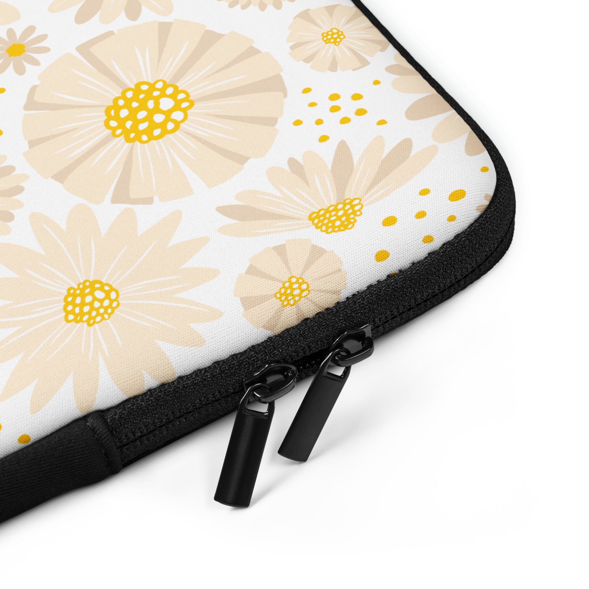 Daisy Floral Light Laptop Sleeve - 15 Inch