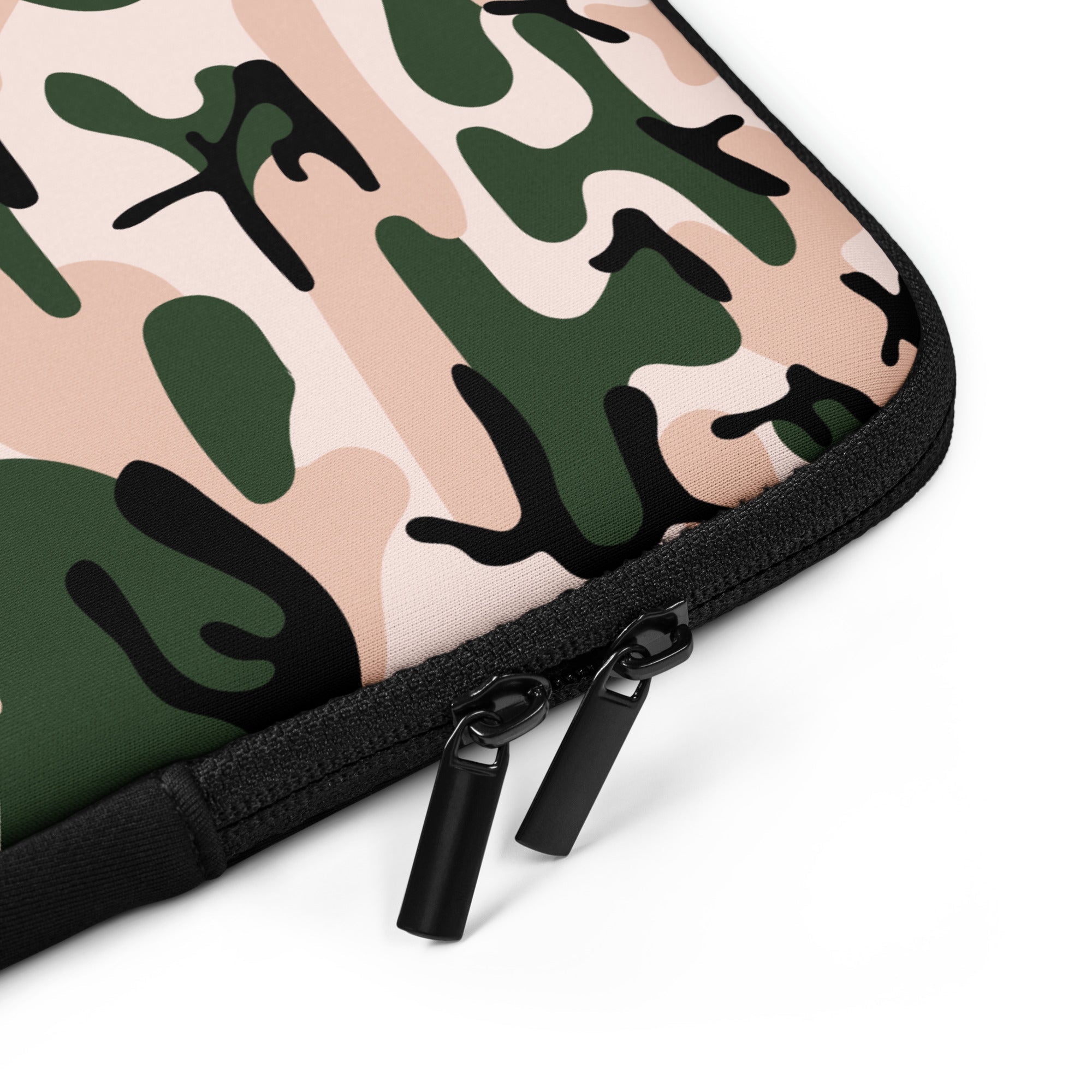 Camouflage Pink & Green Laptop Sleeve - 15 Inch