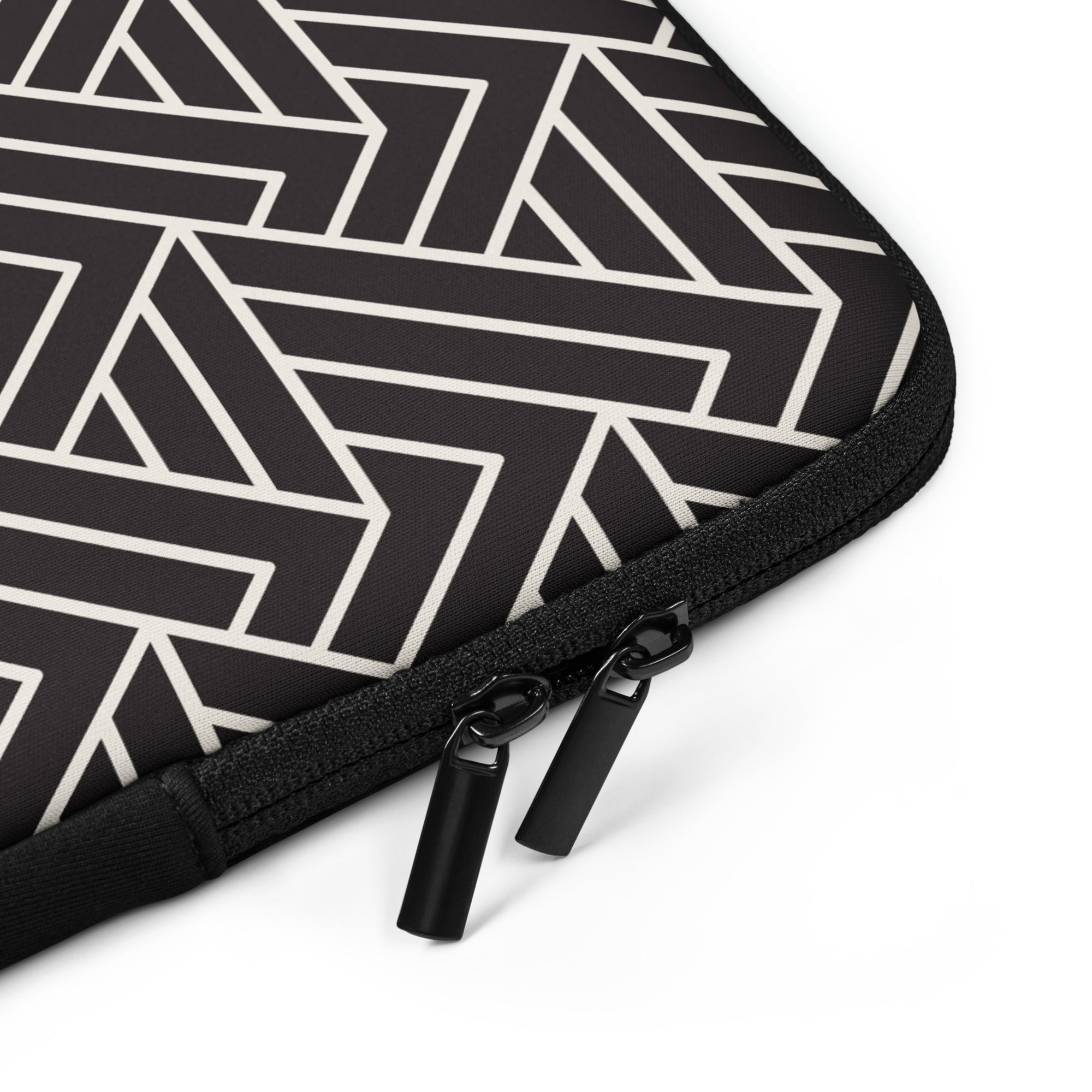 Geometric Black & White Laptop Sleeve - 15 Inch