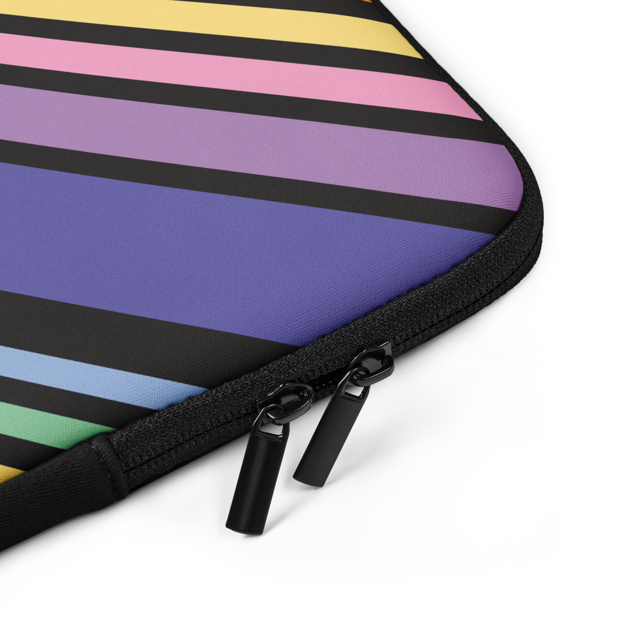 Diagonal Rainbow Striped Laptop Sleeve - 13 Inch