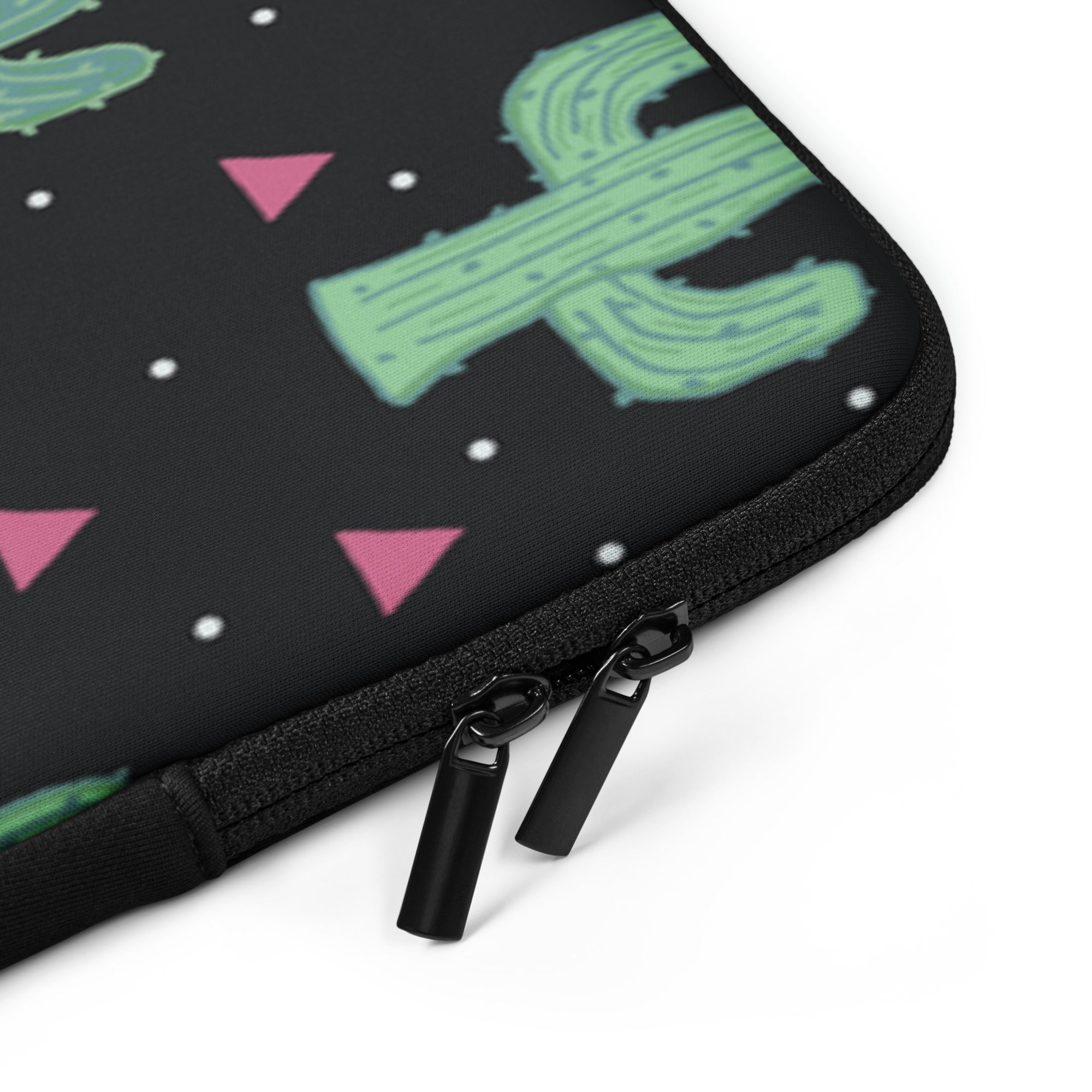 Cactus Black & Green Laptop Sleeve - 13 Inch