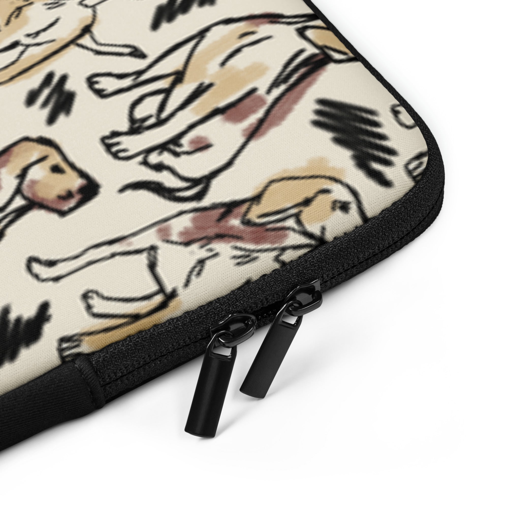 Hound Dog Pattern Laptop Sleeve - 13 Inch