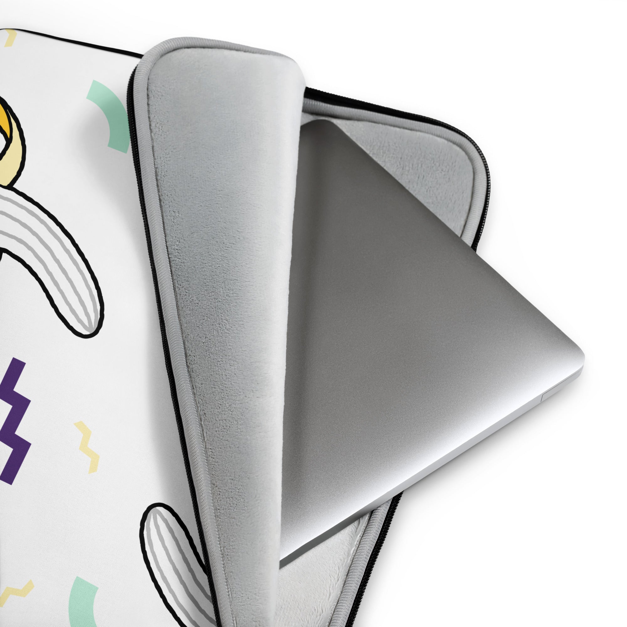 Funky Banana White Laptop Sleeve - 15 Inch