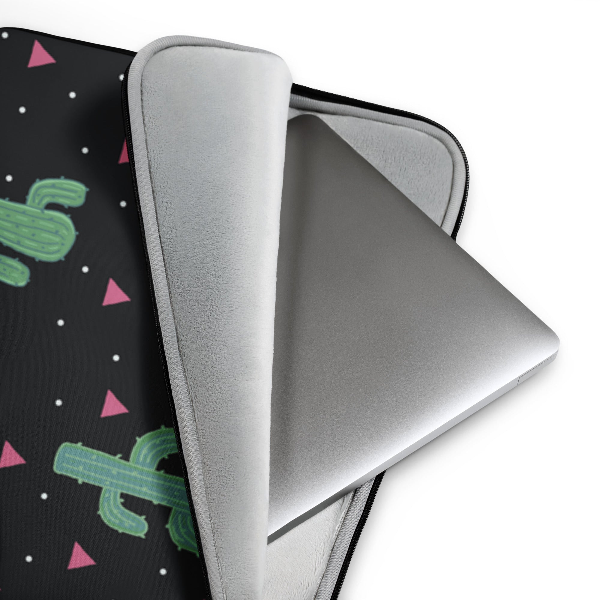 Cactus Black & Green Laptop Sleeve - 13 Inch