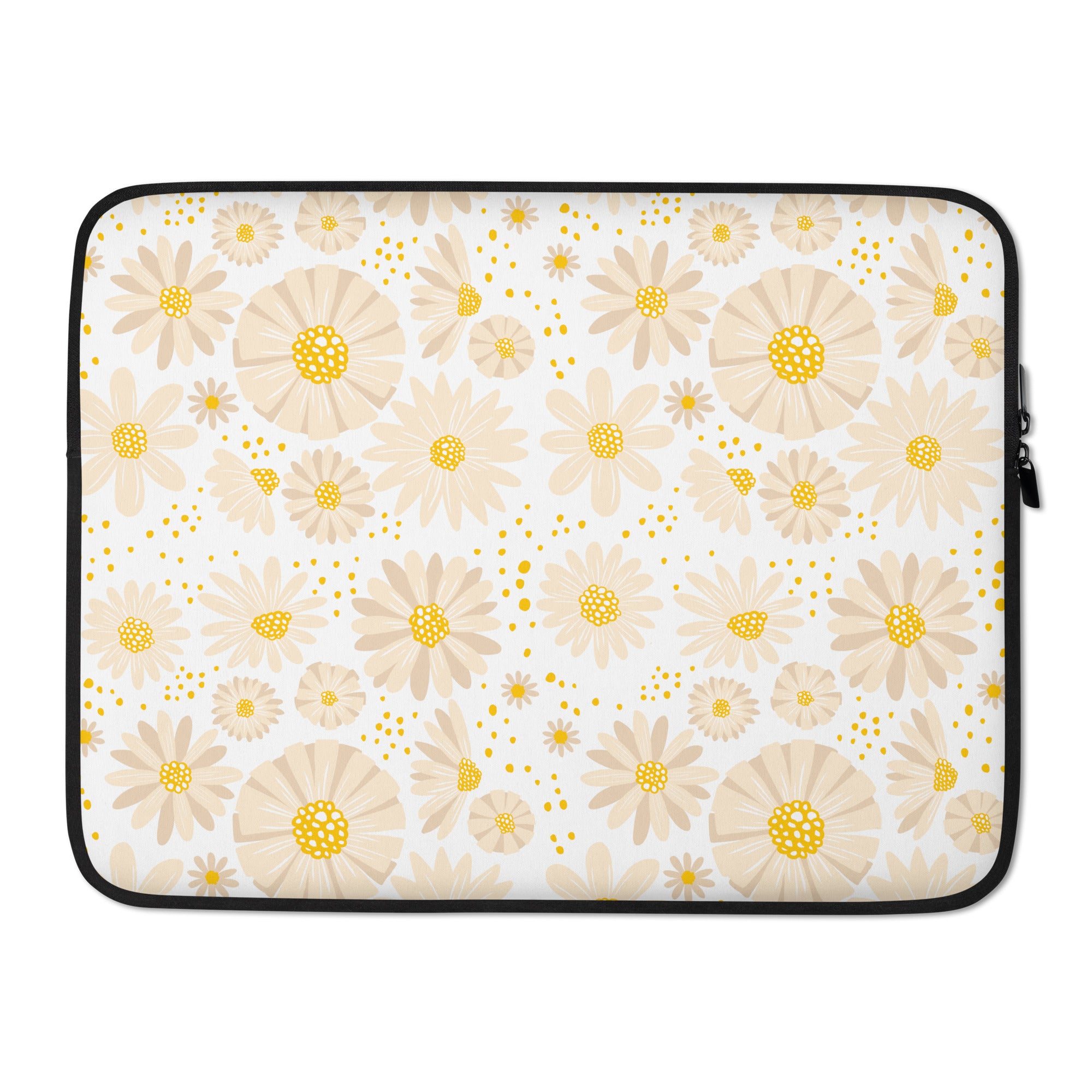 Daisy Floral Light Laptop Sleeve - 15 Inch