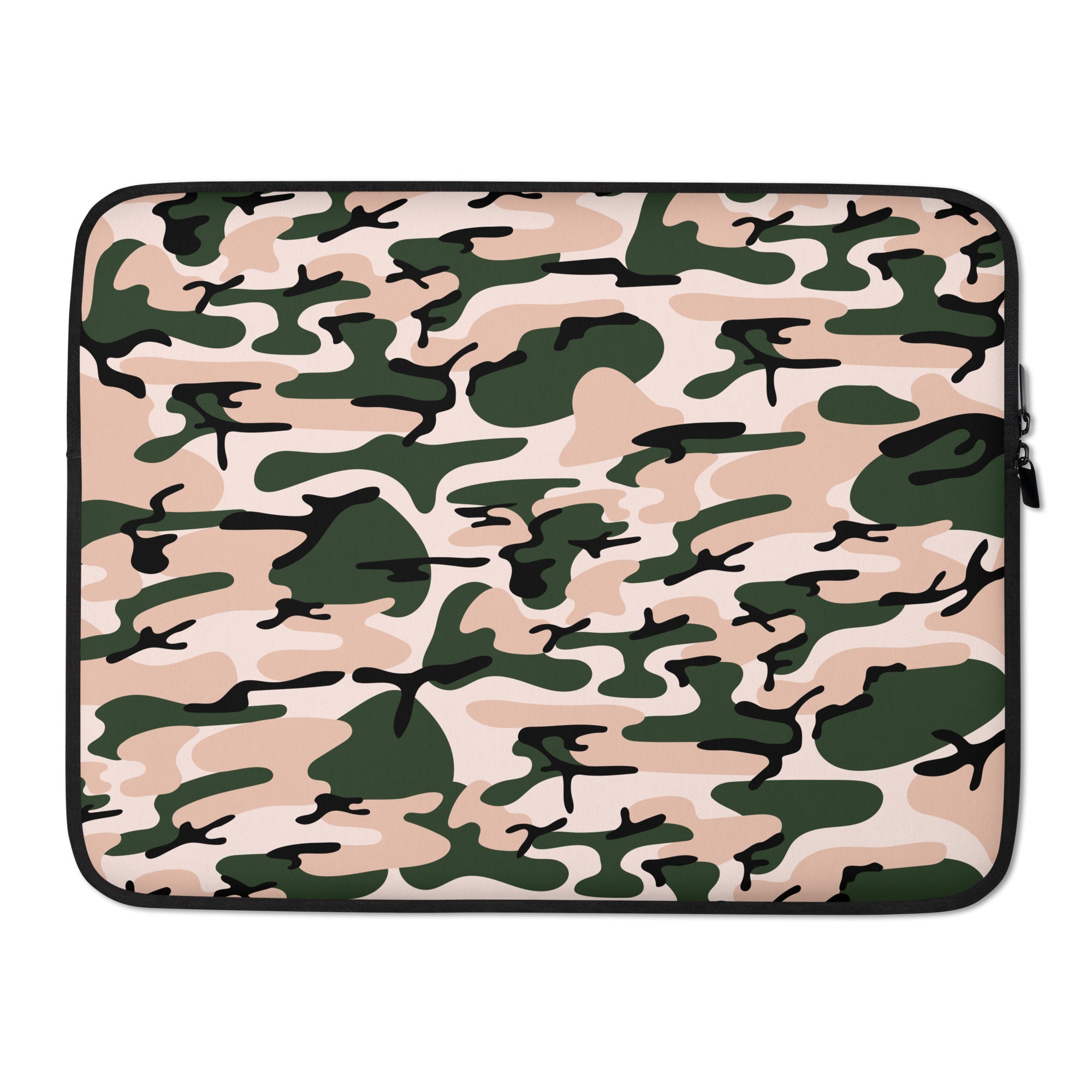 Camouflage Pink & Green Laptop Sleeve - 15 Inch