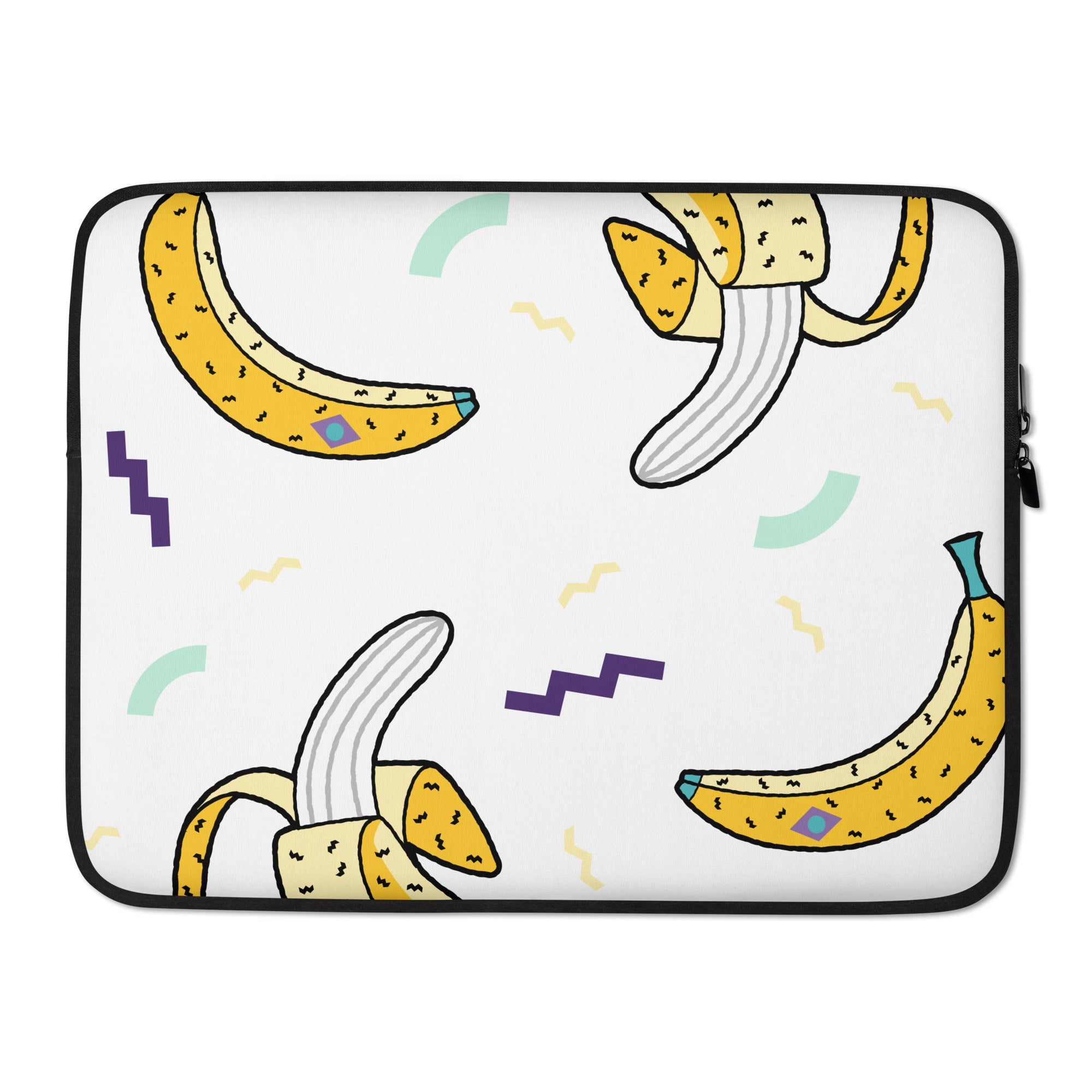 Funky Banana White Laptop Sleeve - 15 Inch