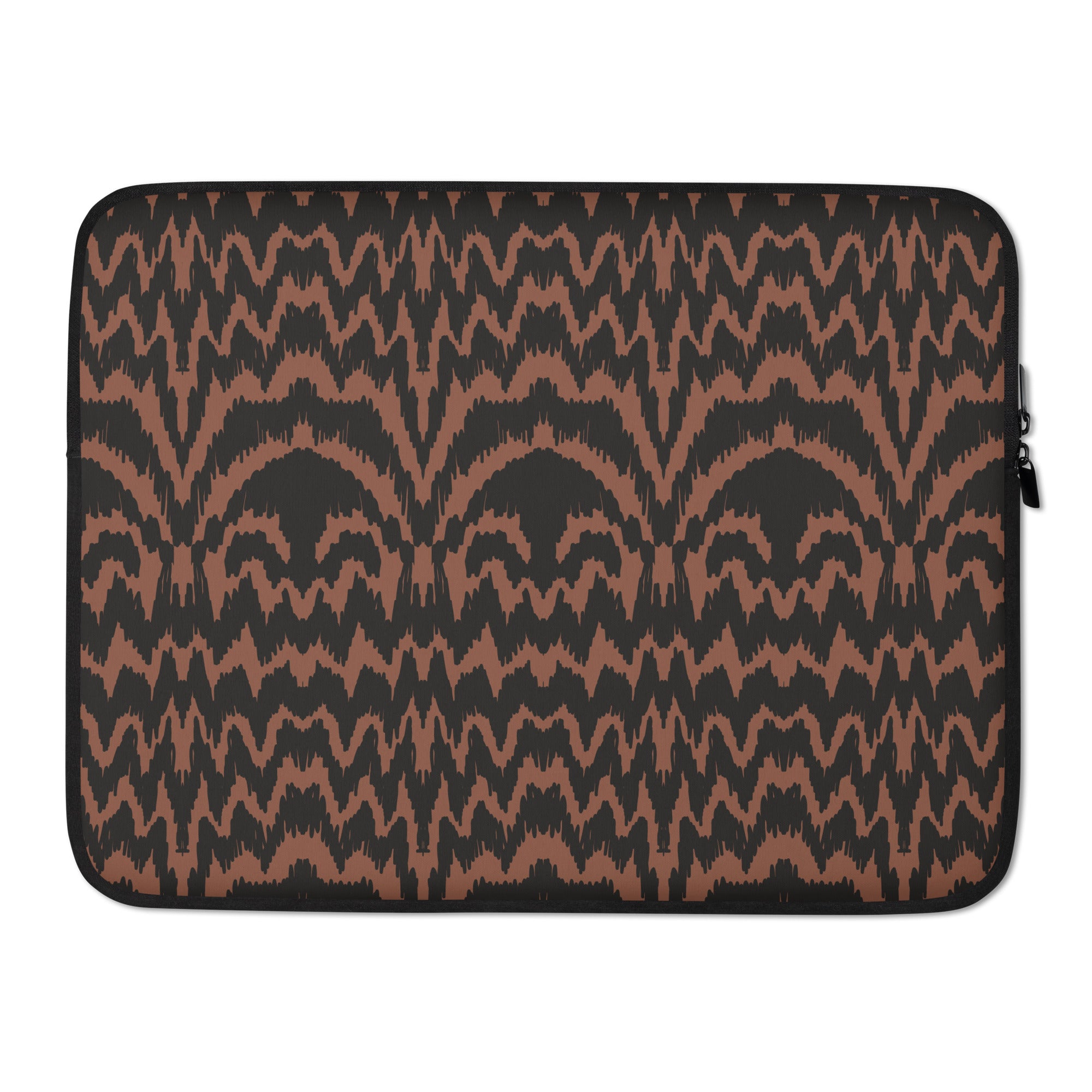 Funky Brown & Black Pattern Laptop Sleeve - 15 Inch