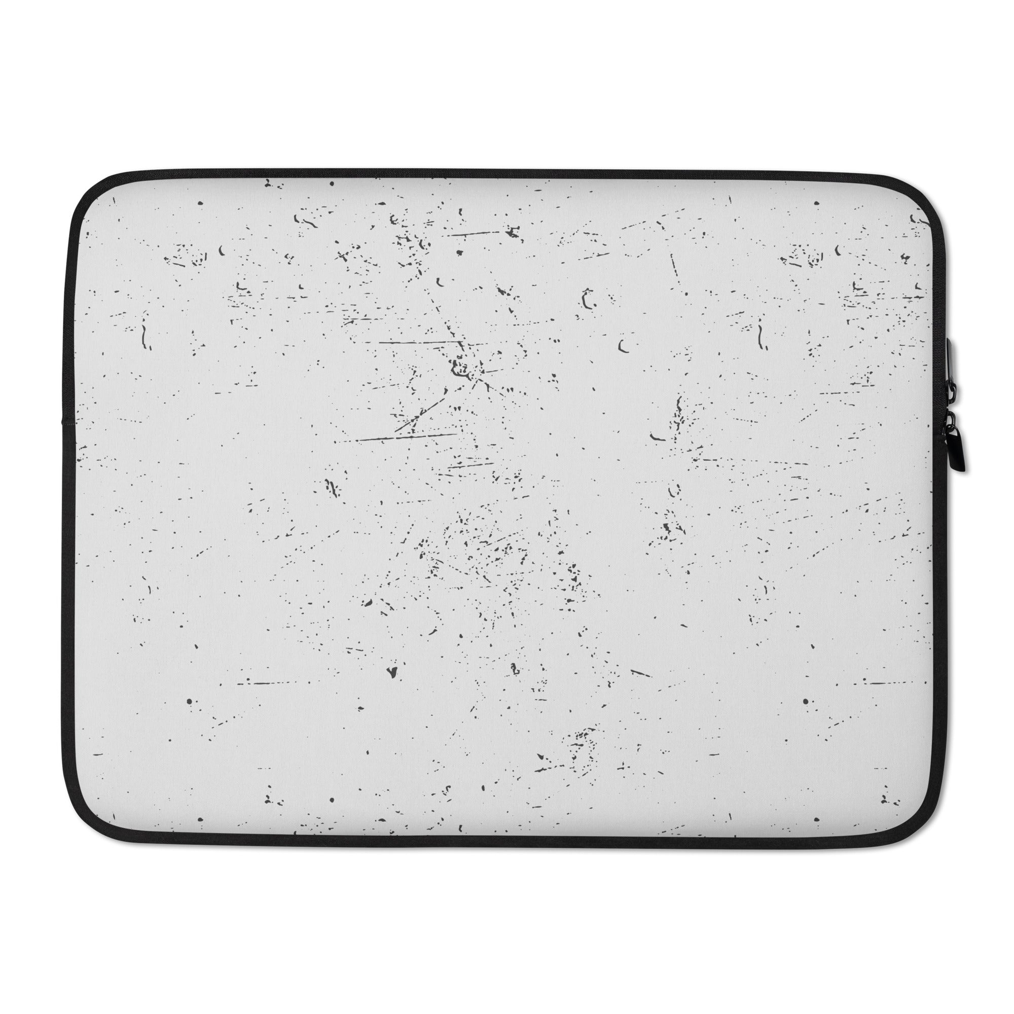 Grey Distressed Design Laptop Sleeve - 15 Inch