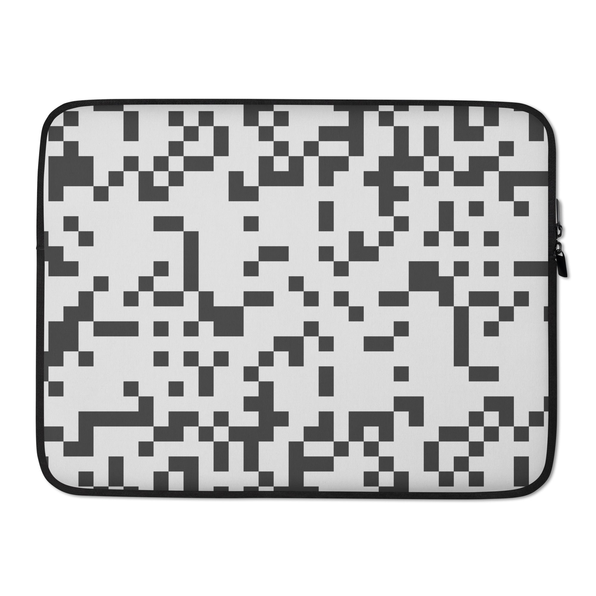 Grey Pixels Laptop Sleeve - 15 Inch