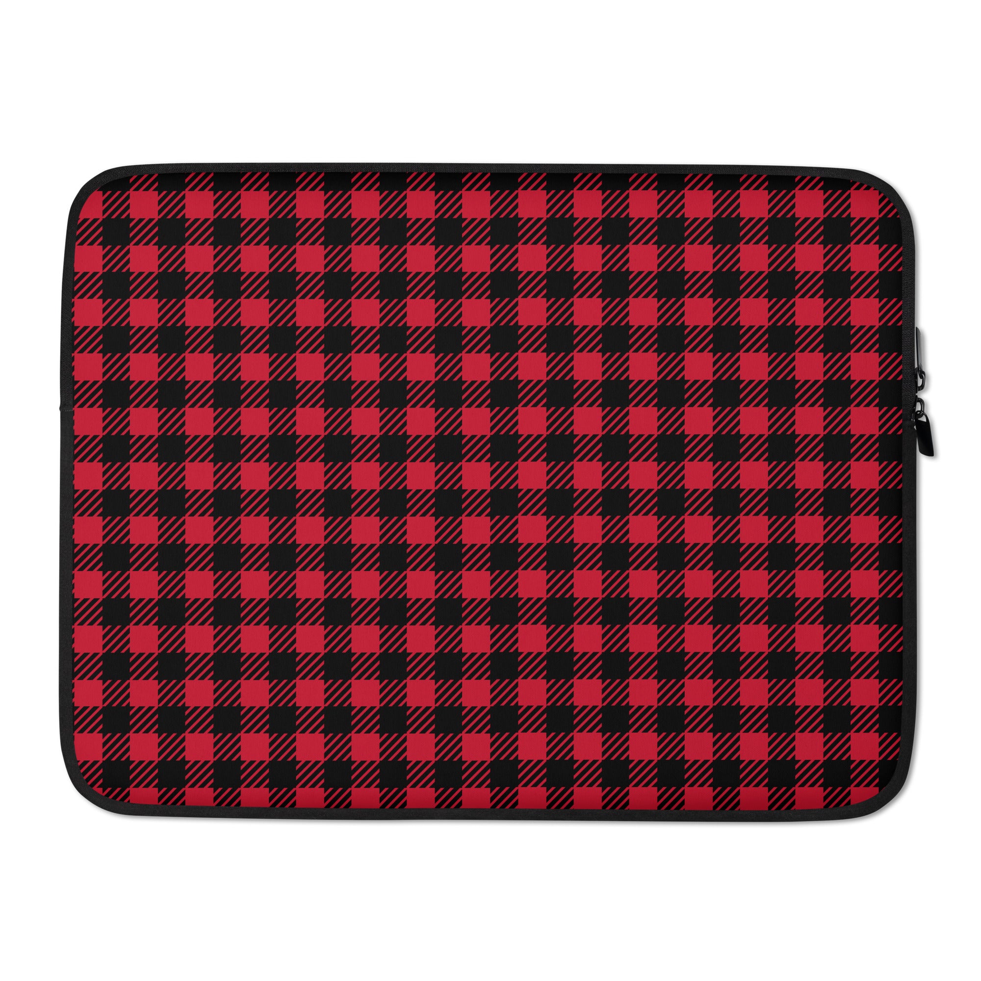 Red & Black Lumberjack Laptop Sleeve - 15 Inch