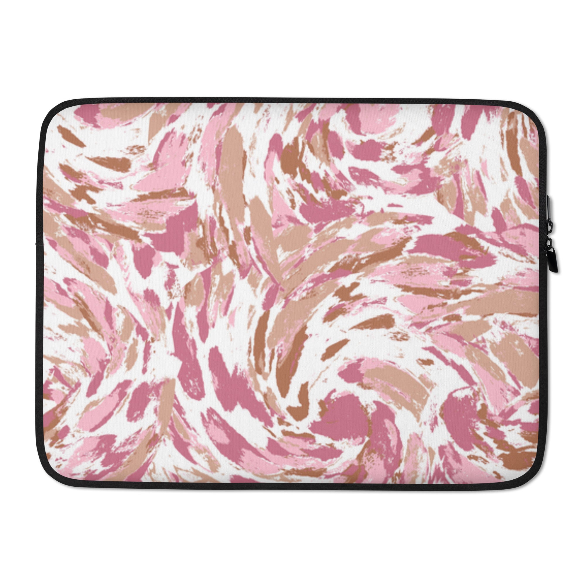 Pink Marble Effect Laptop Sleeve - 15 Inch