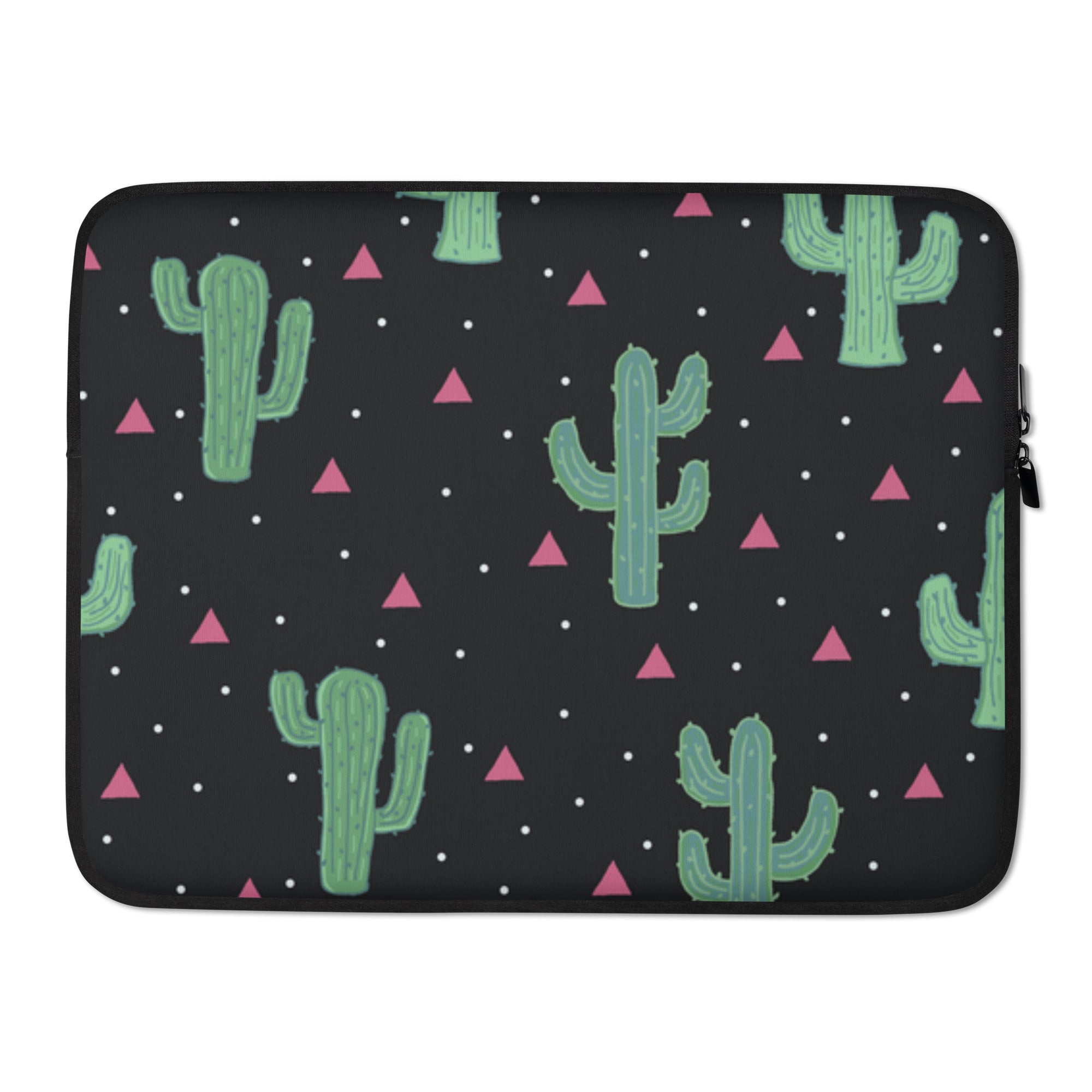 Cactus Black & Green Laptop Sleeve - 15 Inch