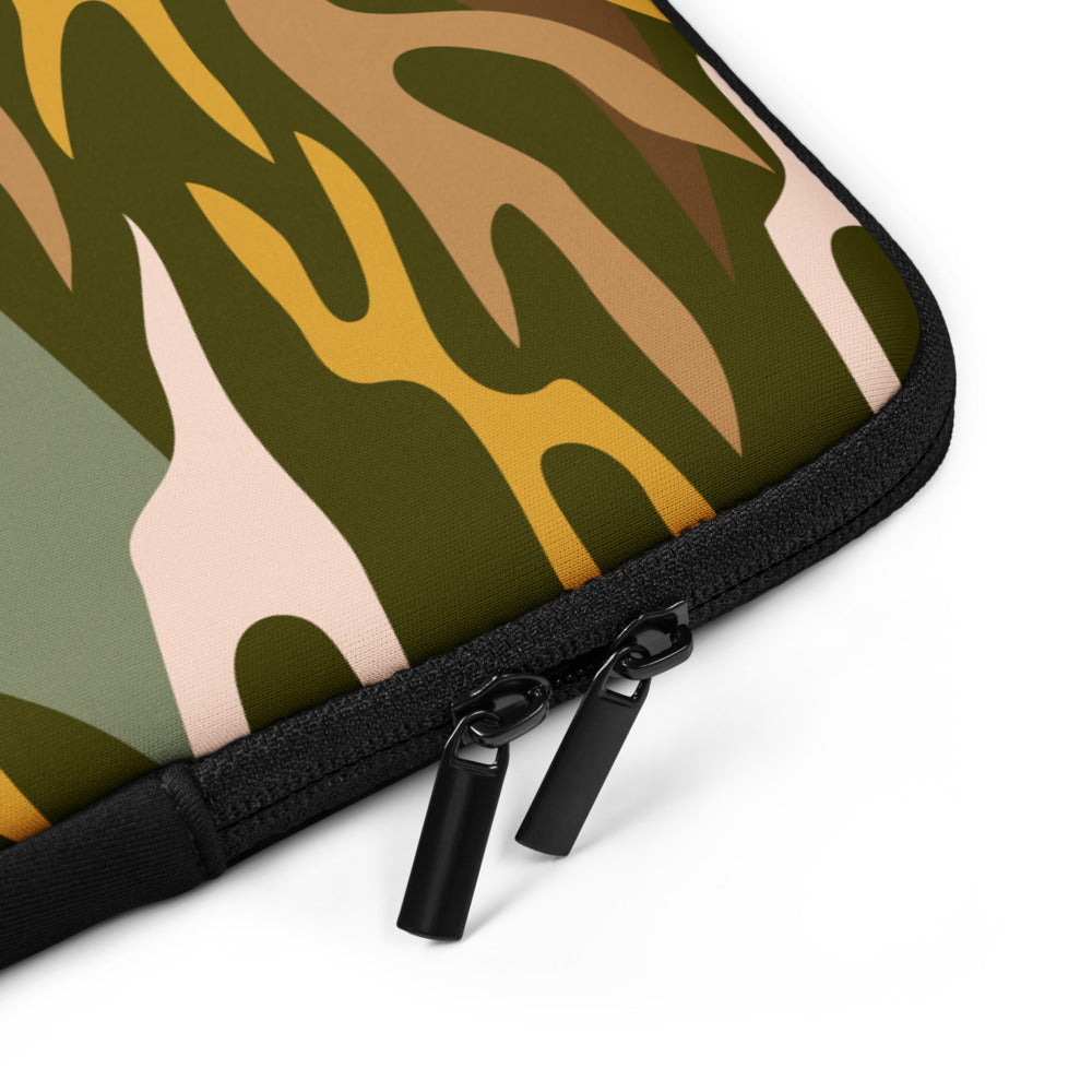 Camouflage Brown & Green Laptop Sleeve - 13 Inch