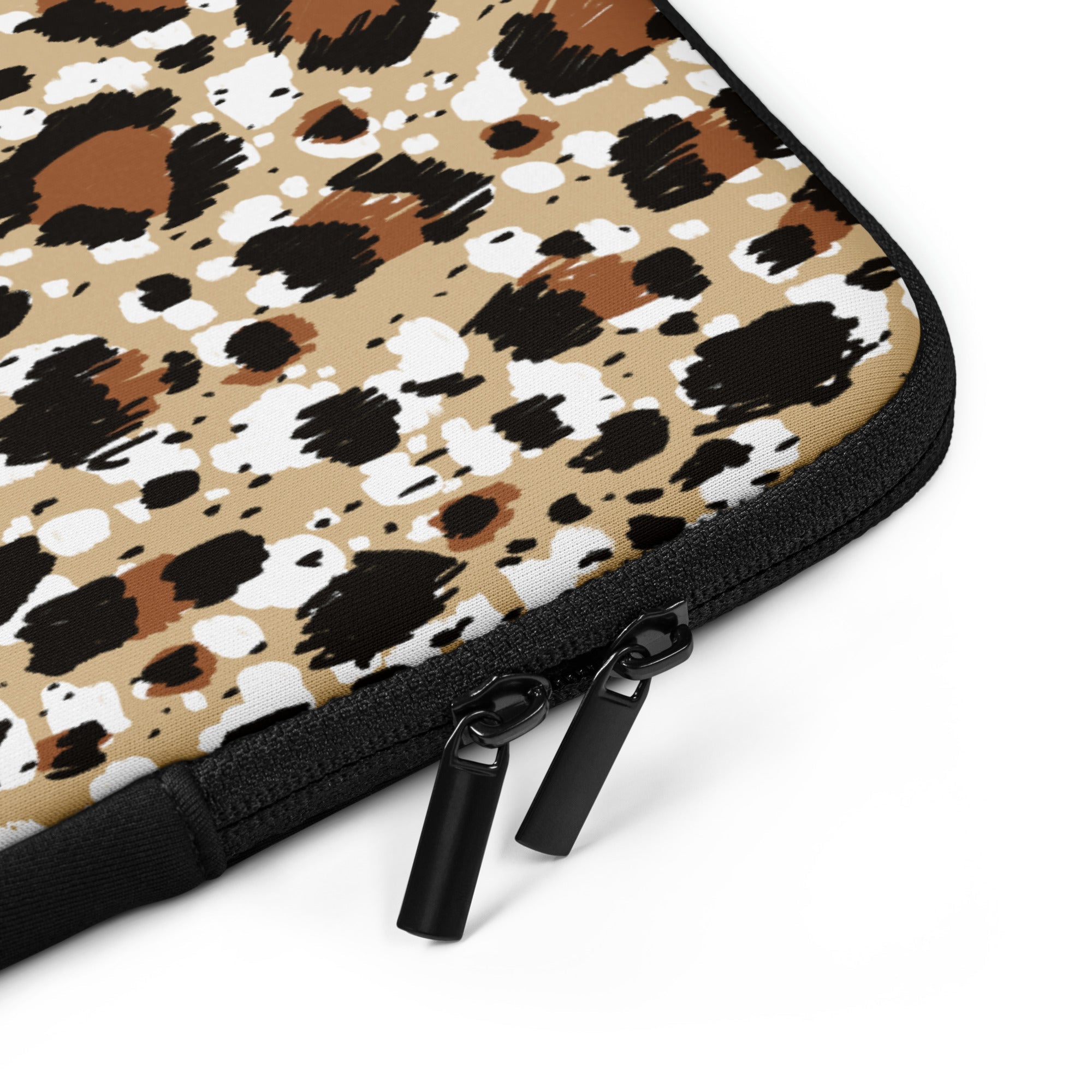 Patterned Leopard Print Laptop Sleeve - 15 Inch