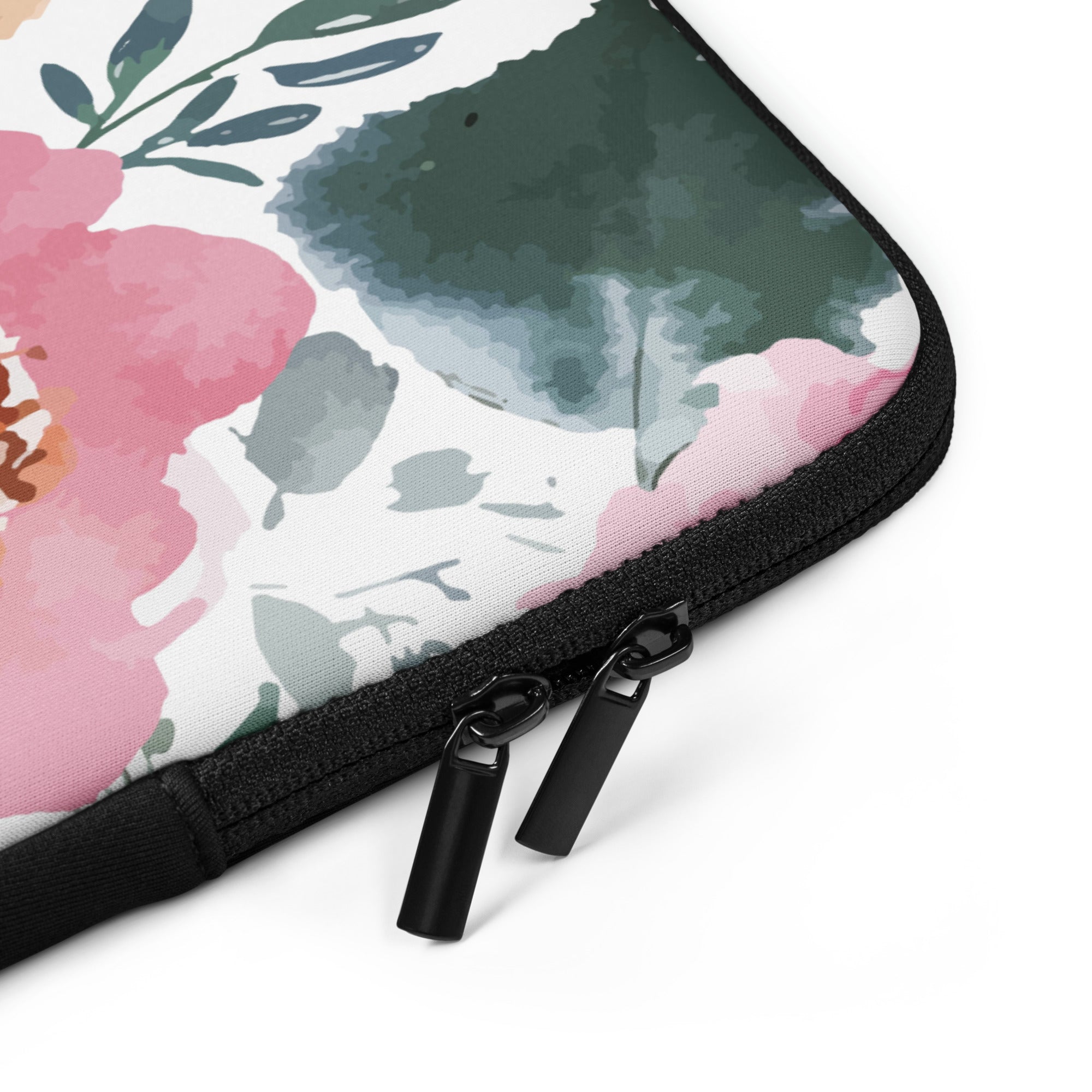 Pink Floral Laptop Sleeve - 13 Inch