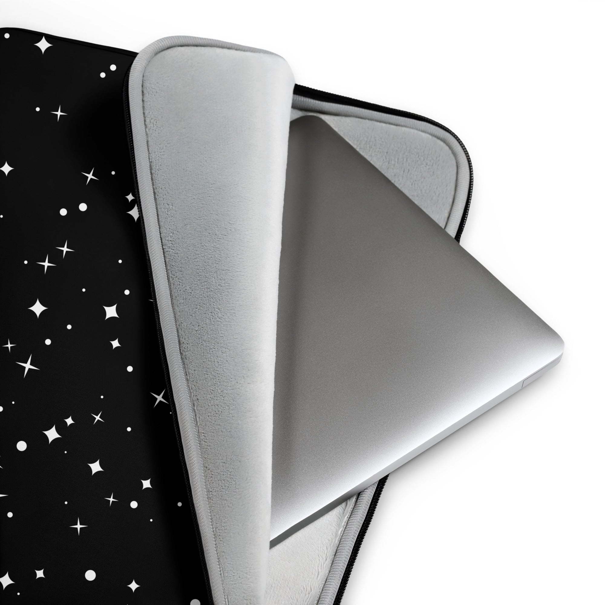 Star Black & White Laptop Sleeve - 15 Inch