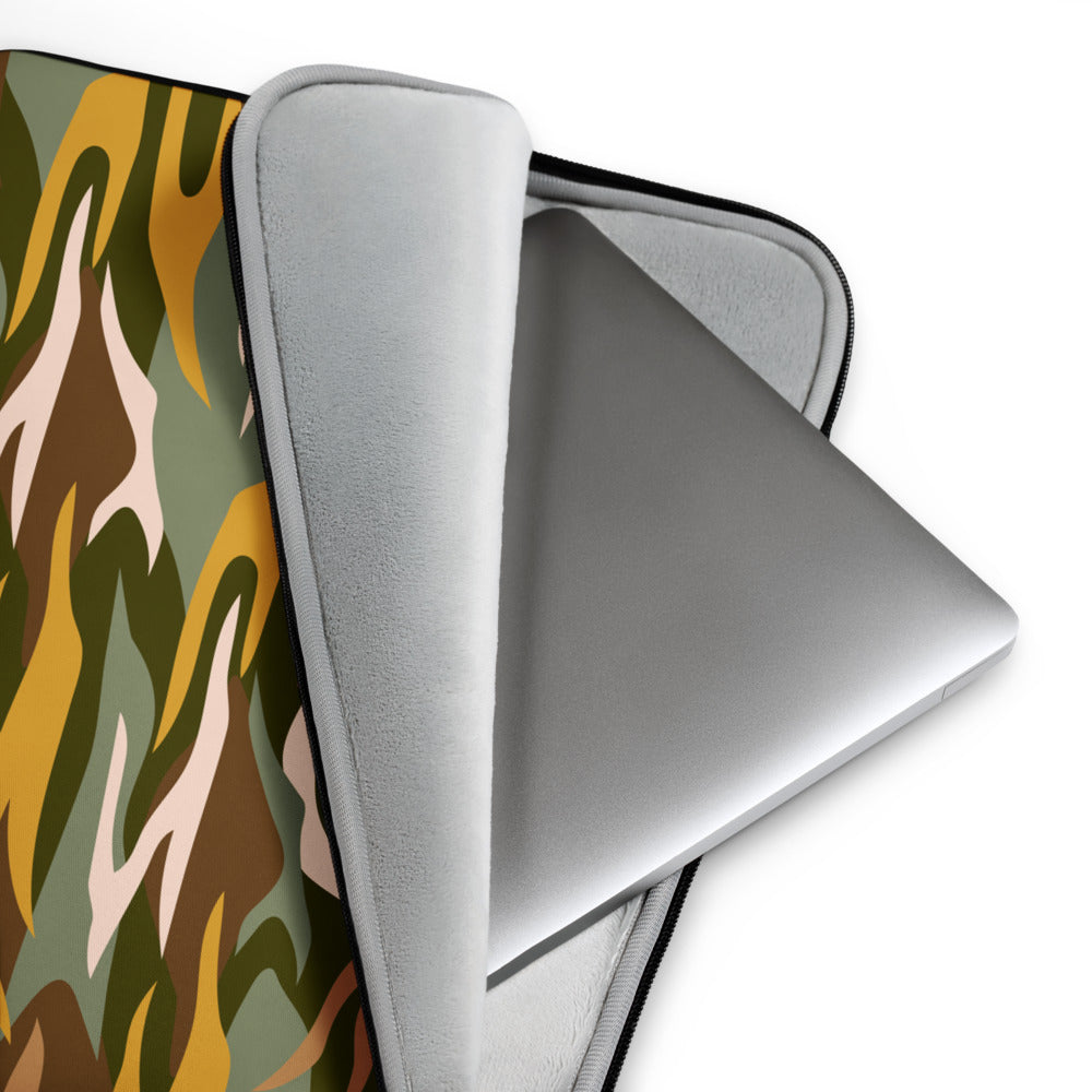 Camouflage Brown & Green Laptop Sleeve - 13 Inch