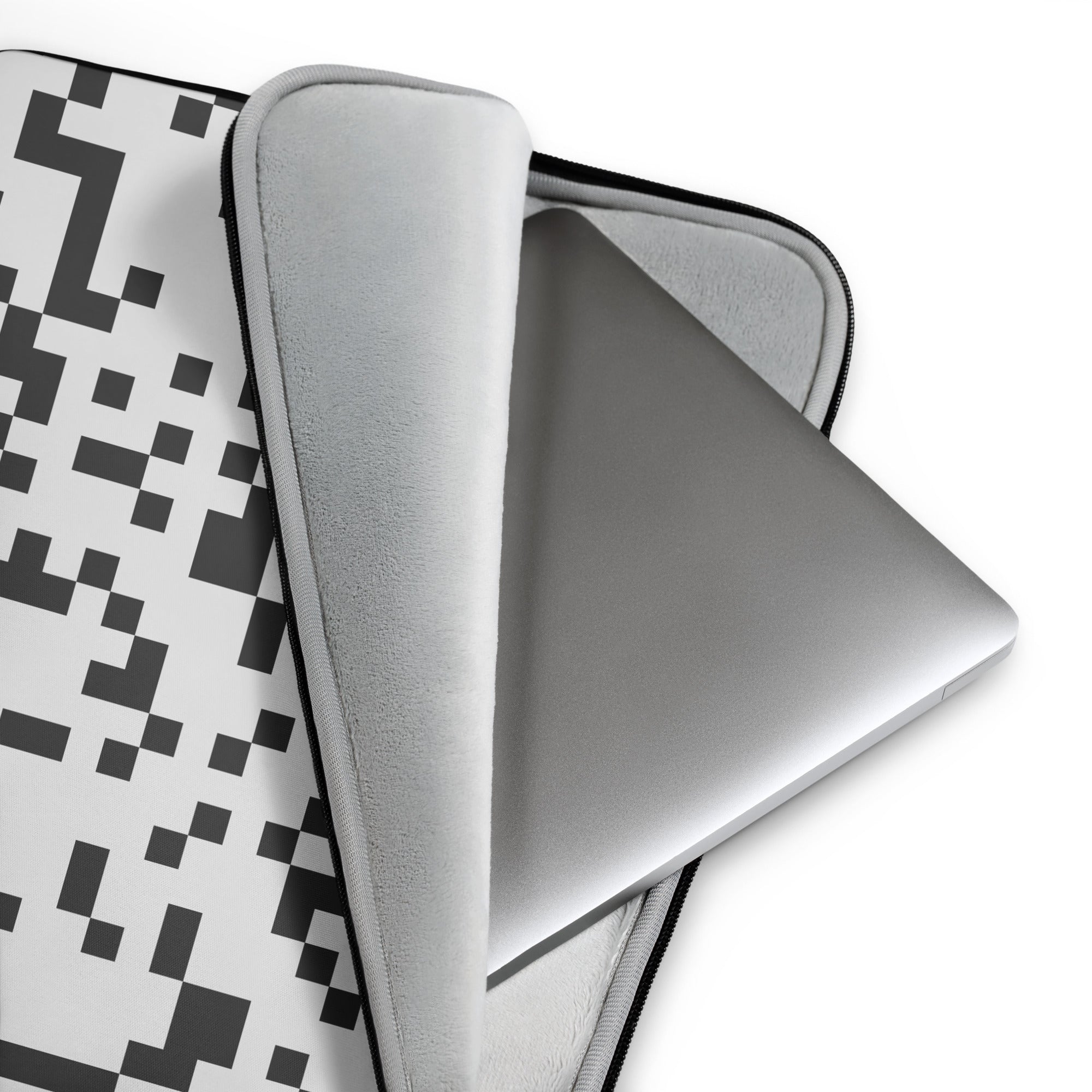 Grey Pixels Laptop Sleeve - 15 Inch