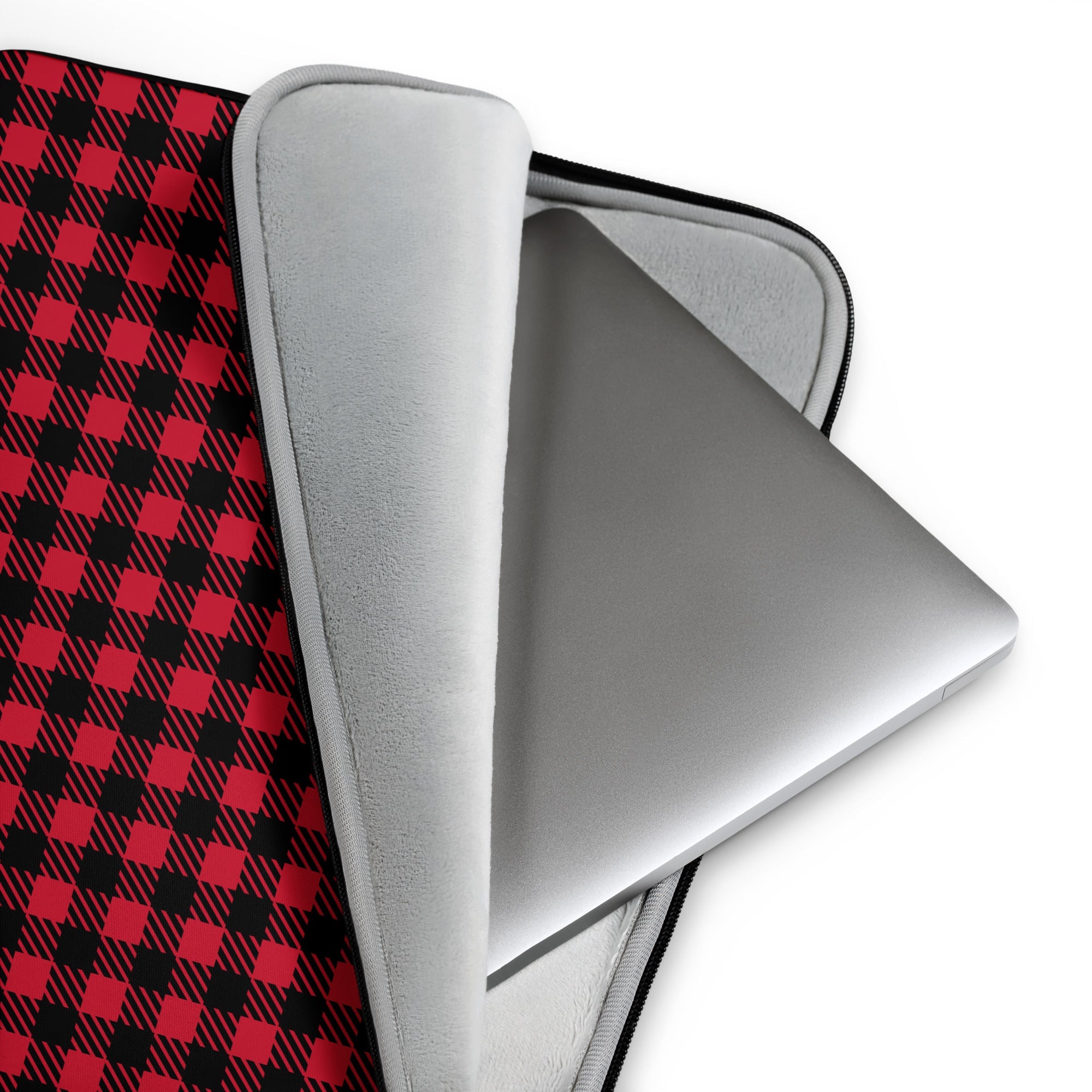 Red & Black Lumberjack Laptop Sleeve - 13 Inch